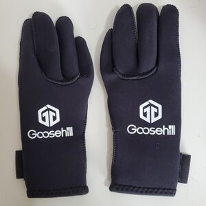 Goosehill Neoprene Diving Gloves, 3mm Wetsuit Gloves Black SIZE S
